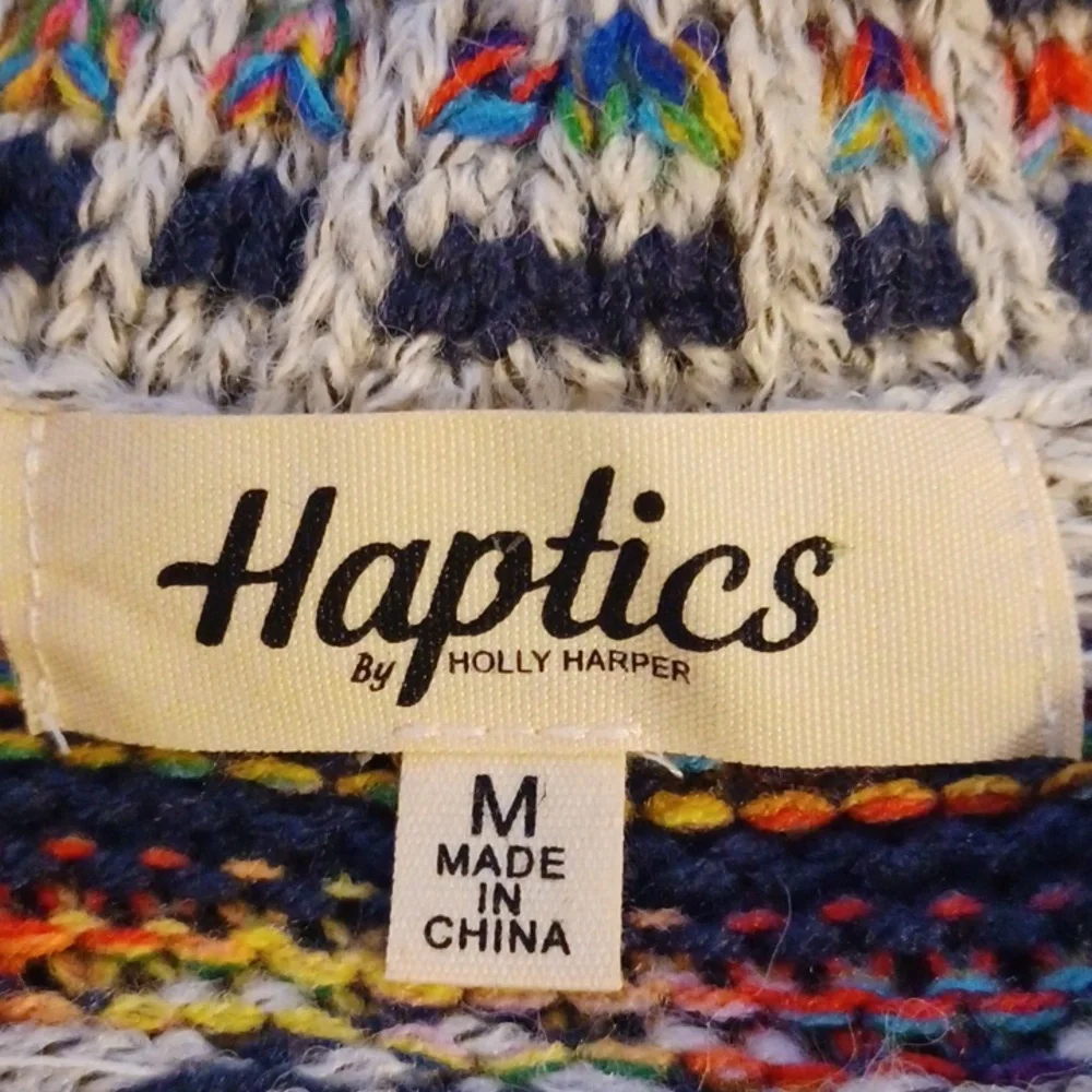 Haptics by Holly Harper Boho Multi-colored Knitted Cardigan. M - Picture 12 of 14